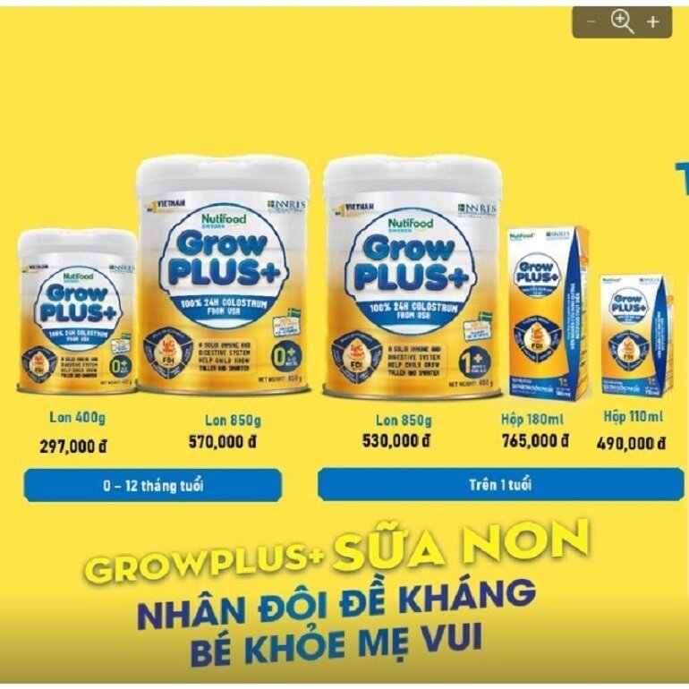 Chi tiết về dòng sữa Grow Plus vàng (sữa non mới) có tốt không?