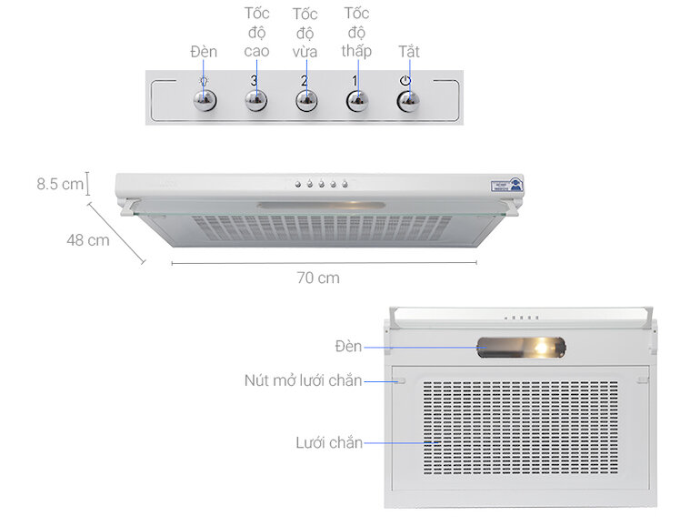 Điểm danh 5 dòng máy hút mùi gắn tường gọn đẹp, sang trọng, tiện ích cho căn bếp gia đình