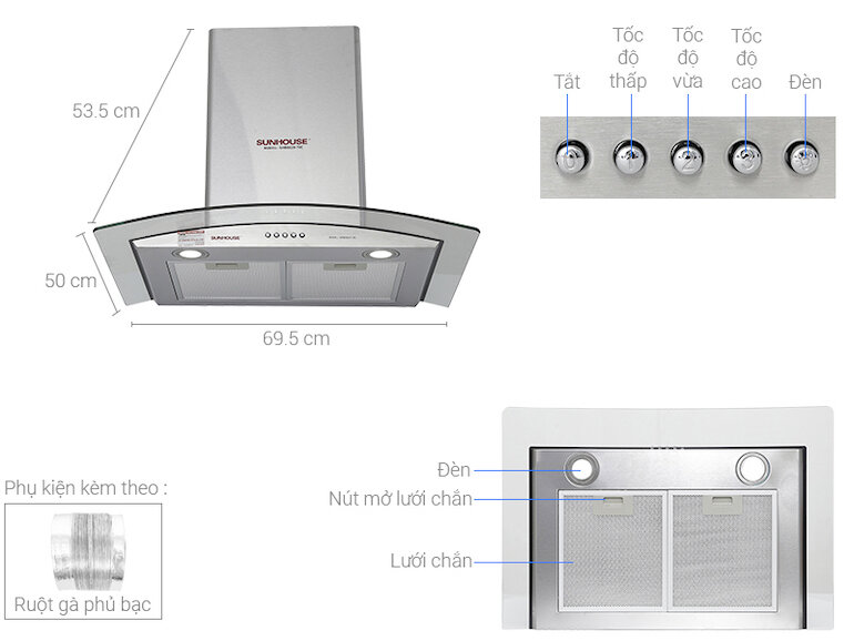 Điểm danh 5 dòng máy hút mùi gắn tường gọn đẹp, sang trọng, tiện ích cho căn bếp gia đình