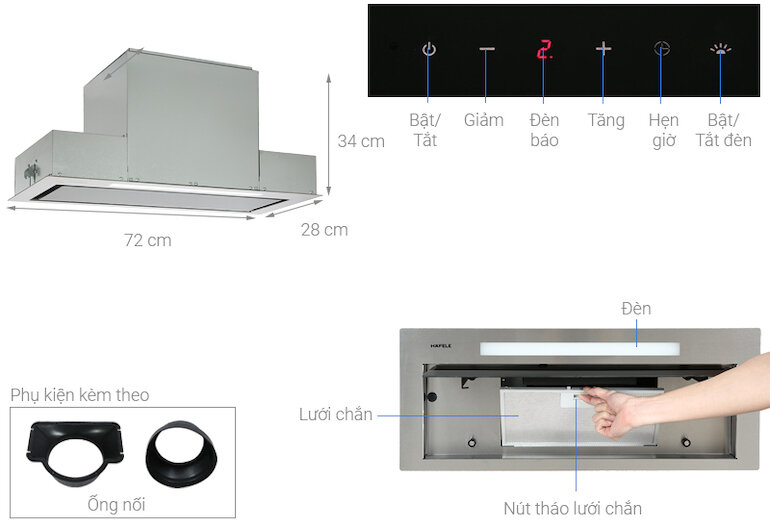 Top 3 Mẫu máy hút mùi âm tủ 70cm bán chạy nhất thị trường 2023