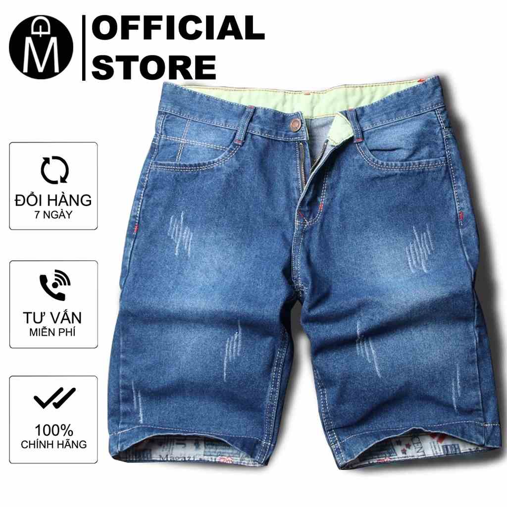 [Mã BMLTA35 giảm đến 35K đơn 99K] Quần short jean nam Q37 (Xanh đen) MĐ