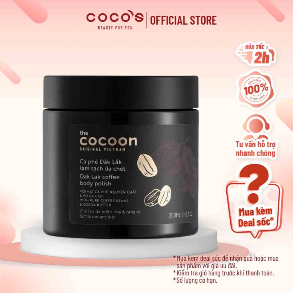 Tẩy Tế Bào Chết Cà Phê Dak Lak Dành Cho Body Cocoon 200ml