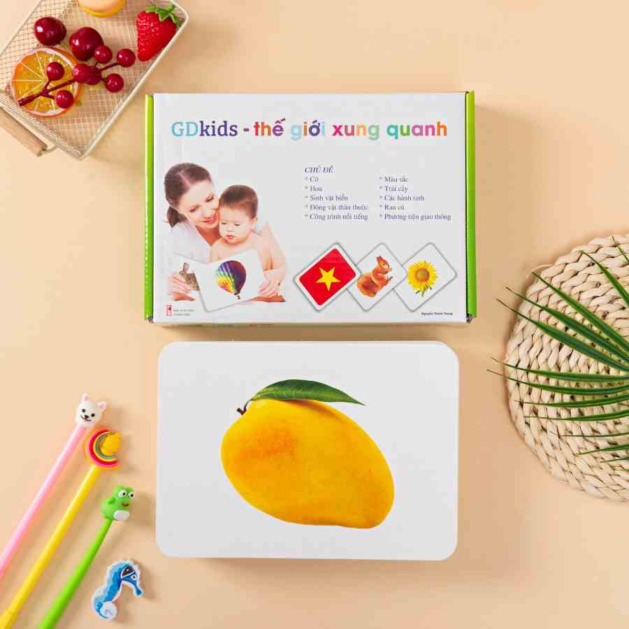 Flashcard TNBOOKS Thế Giới Xung Quanh - Bộ Thẻ Học Thông Minh Cho Bé 100 Thẻ TN0005 ( 0-6 Tuổi )