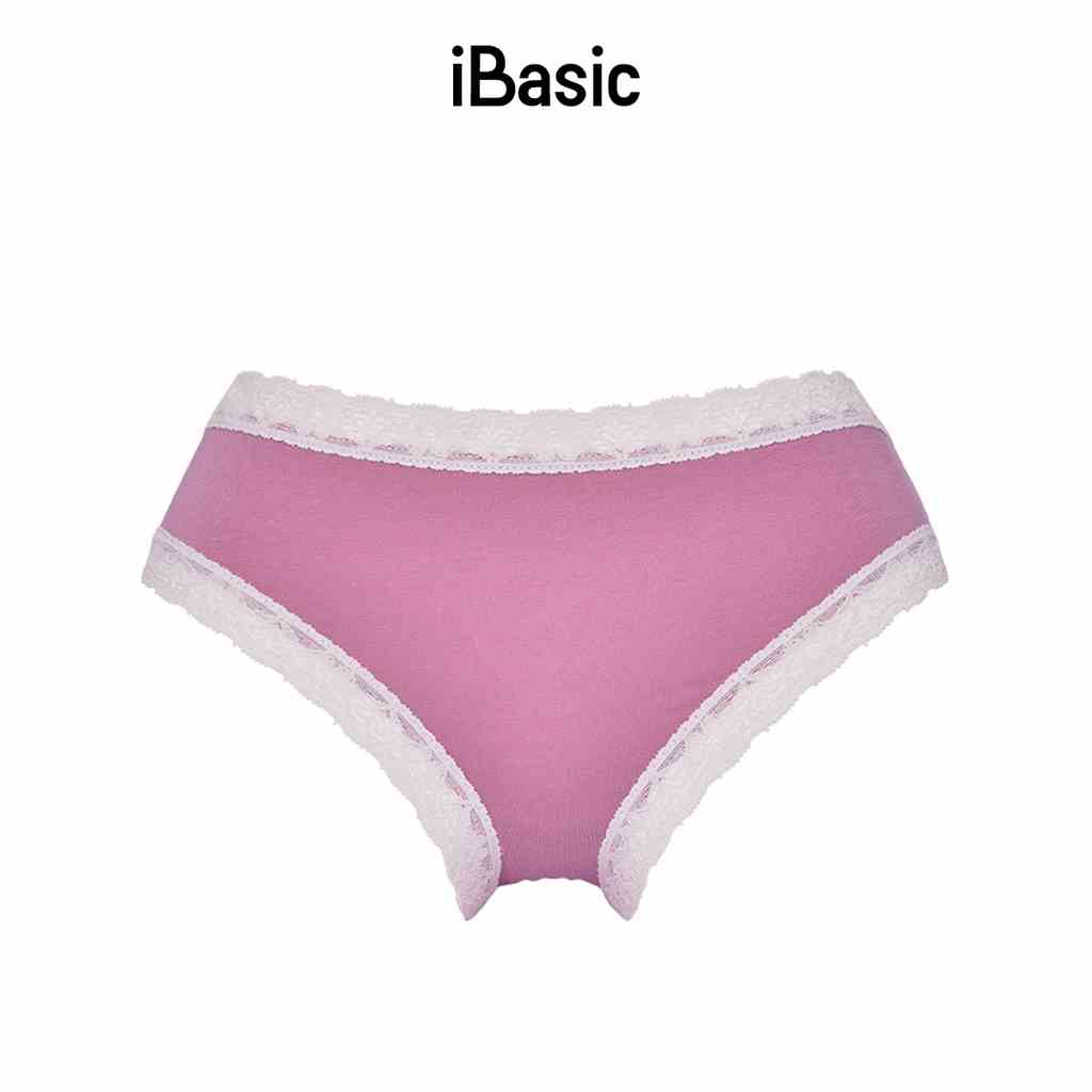 Quần lót nữ cotton bikini phối ren iBasic PANY053