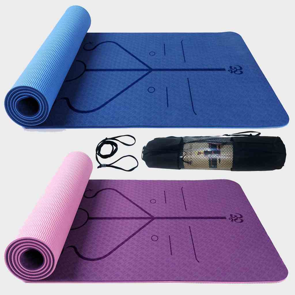 Thảm Tập Yoga Định Tuyến Chính Hãng Amalife – Chọn Size - Thảm Yoga Định Tuyến Sắc Nét Cao Cấp Có Túi Dây