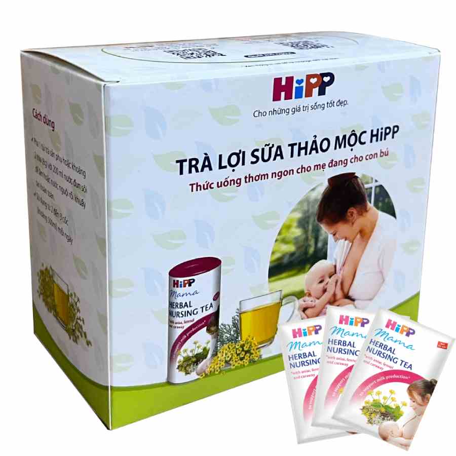 Trà cốm lợi sữa HiPP dành cho phụ nữ cho con bú (5 gói x 8g) - Nhập khẩu Thụy Sỹ