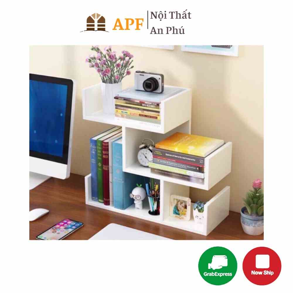 [Mã BMLTB35 giảm đến 35K đơn 99K] Giá sách hình cây APF chất liệu gỗ MDF nhập khẩu thiết kế 3 tầng tiện dụng KS027