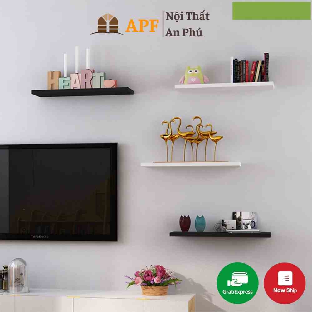 Kệ 3 Thanh Ngang APF Chất Liệu Gỗ MDF Nhập Khẩu Bền Đẹp, Giúp Trang Trí Phòng Ngủ, Phòng Khách 1mx20cm KTN10