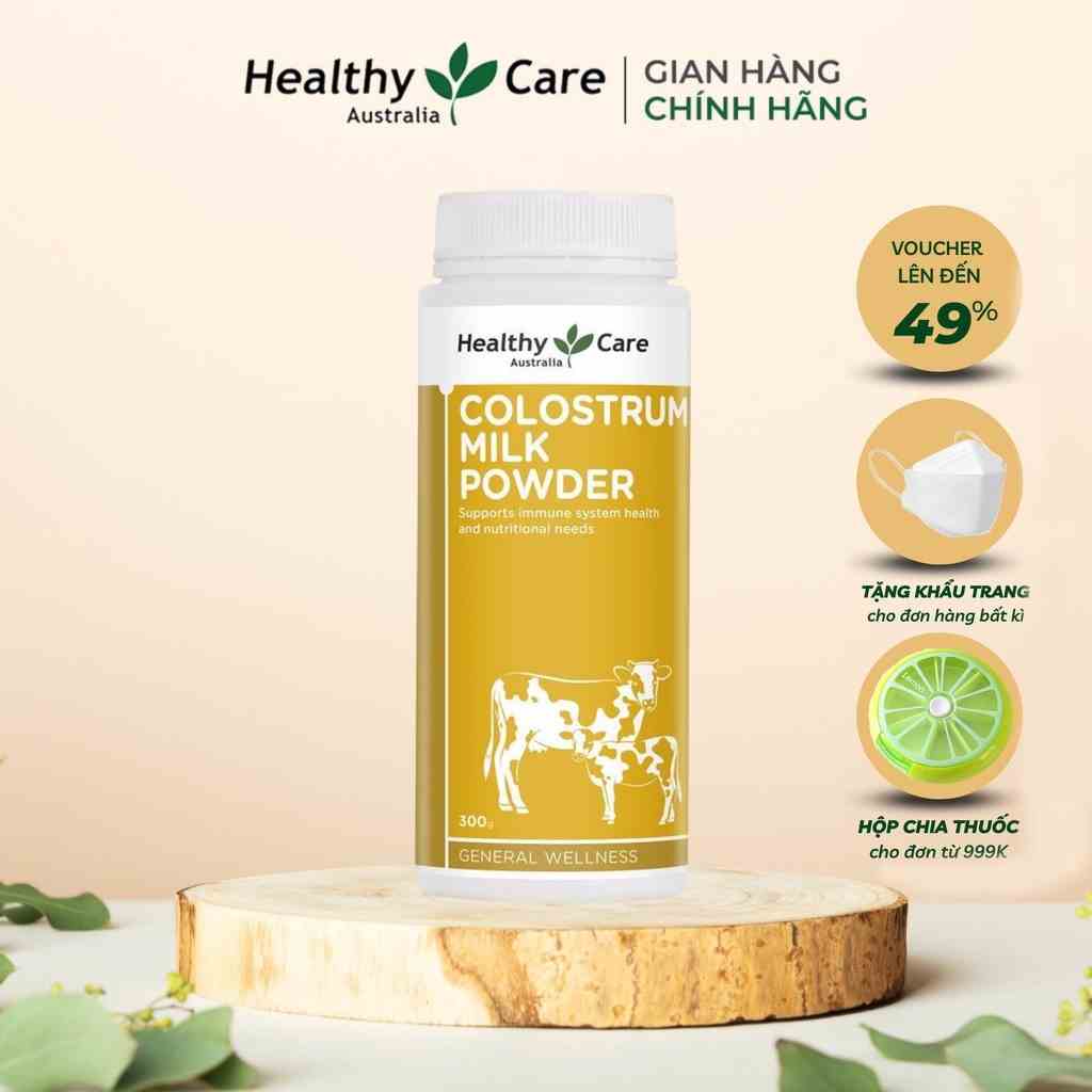 [Bạn mới nhập COSHBM -50% đơn 0Đ] Healthy Care Colostrum Milk Powder Sữa bò non 300g của Úc