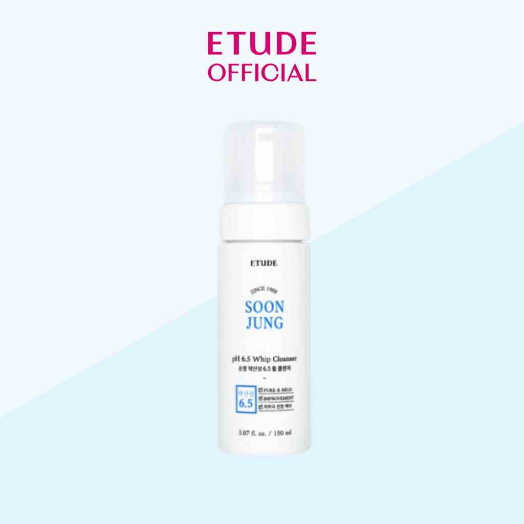 Sữa Rửa Mặt dạng bọt cân bằng độ pH Etude SoonJung pH 6.5 Whip Cleanser 150ml Chất Lượng