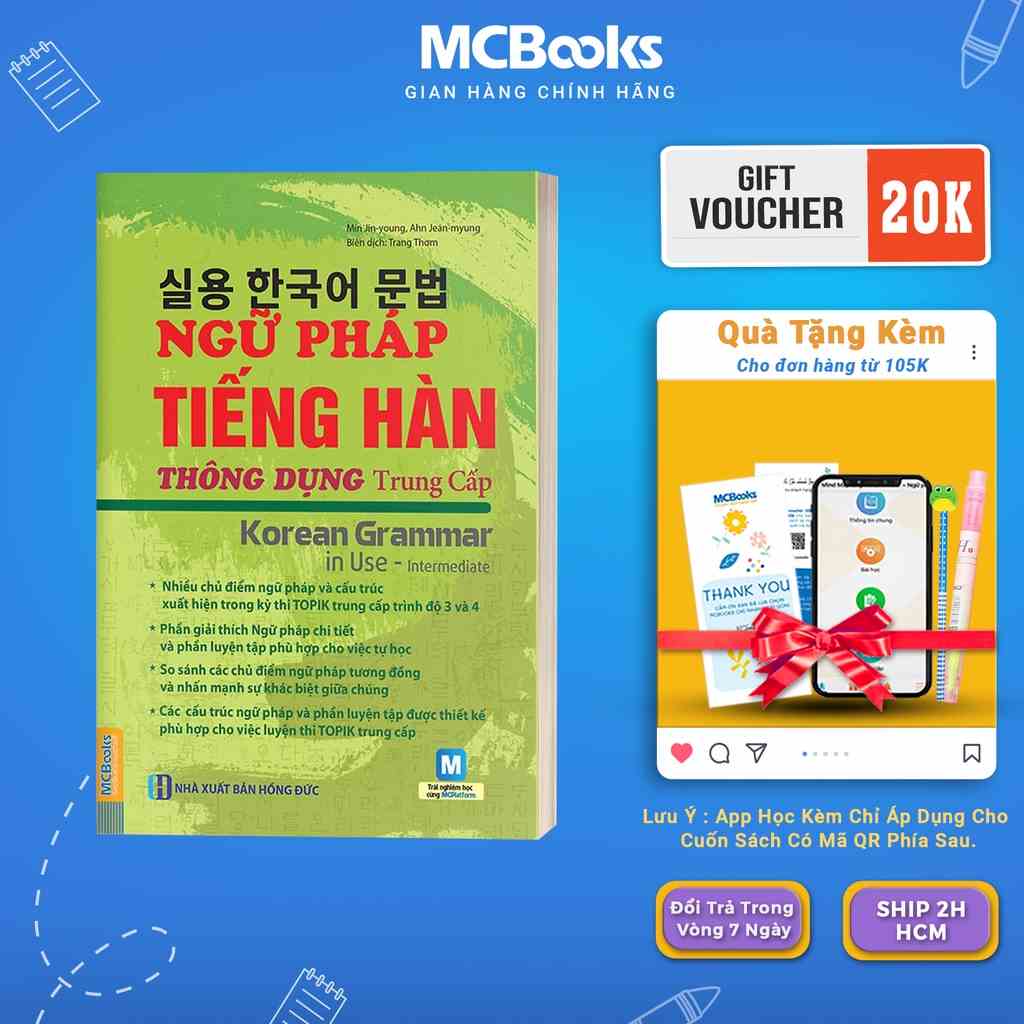 Sách - Ngữ pháp tiếng Hàn thông dụng (trung cấp) – Korean Grammar in use Intermediate Mcbooks