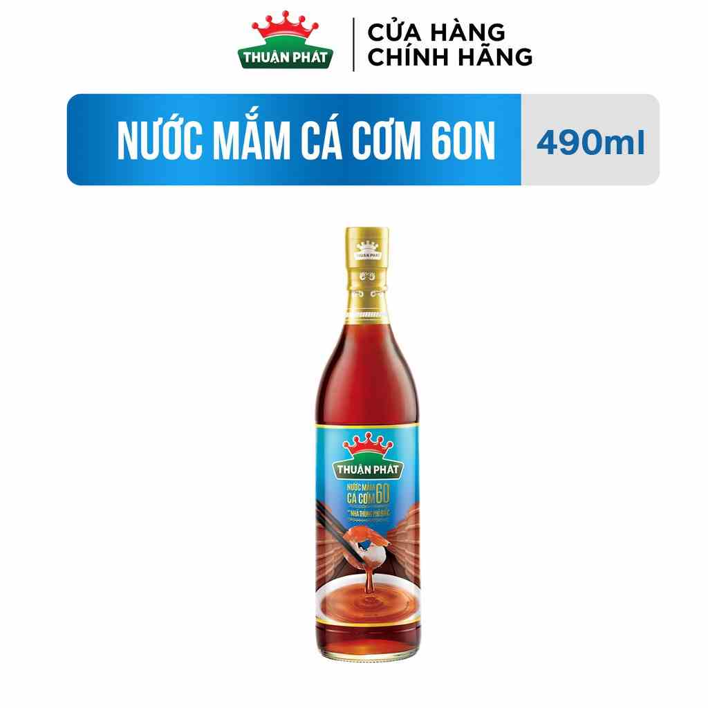 Nước mắm cá cơm Thuận Phát 60 độ đạm 490ml - Từ 3 loại cá cơm Phú Quốc