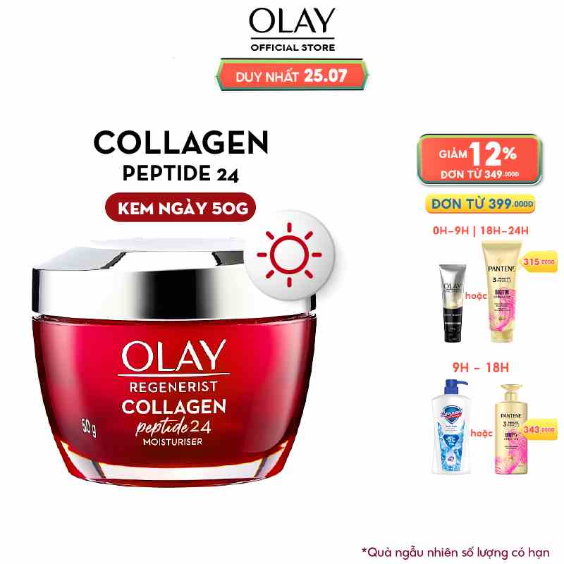 Kem Dưỡng Da Căng Mướt, Sáng Khỏe & Ngừa Lão Hóa OLAY REGENERIST Bổ Sung COLLAGEN Peptide 24 50G