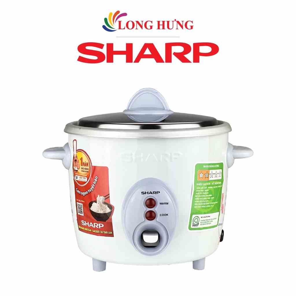 Nồi cơm điện nắp rời Sharp 0.6 lít KSH-D06V - Hàng chính hãng