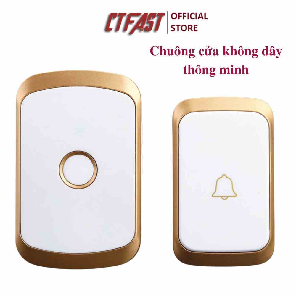 Chuông Cửa Không Dây Thông Minh CTFAST CAZI - 01, Màu Sắc Sang Trọng, Chống Nước, Khoảng Cách Sử Dụng Hiệu Quả 300 Mét