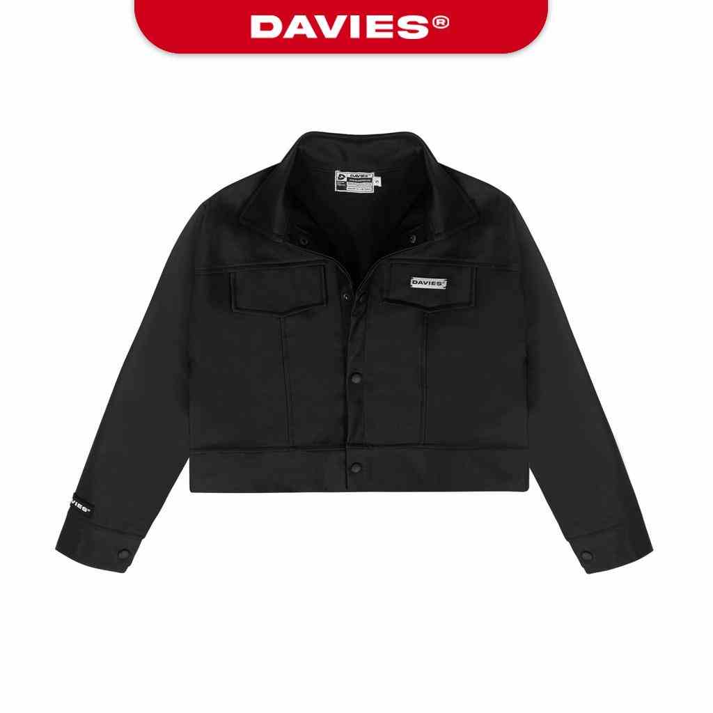 Áo khoác nữ đẹp da màu đen ngắn leather cropped jacket local brand Davies| D15-AK32