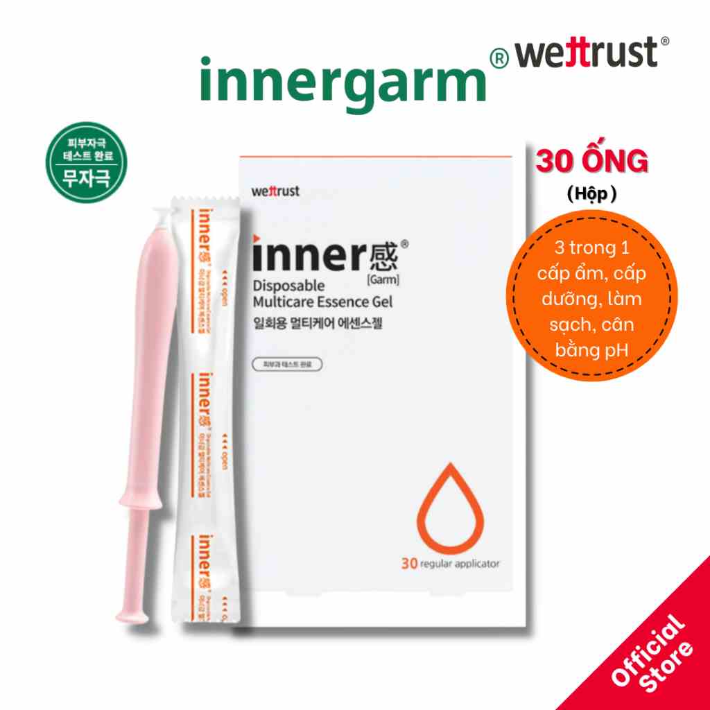 Gel Dưỡng Vùng Kín WETTRUST INNERGARM Disposable Multicare Essence Gel 1,7g x 30 Ống