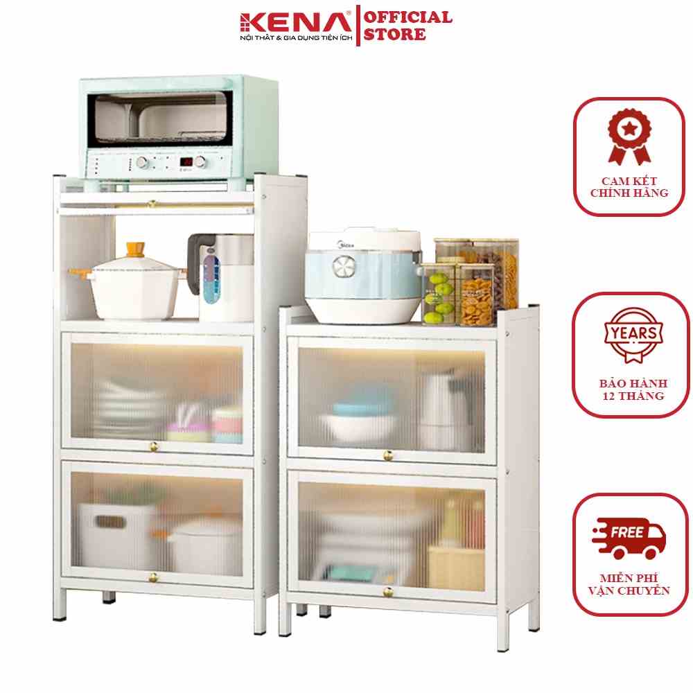 Kệ bếp thông minh, kệ bếp lắp ráp KENA phiên bản 80 cm khung sắt phủ sơn tĩnh điện cao cấp KN 26-4