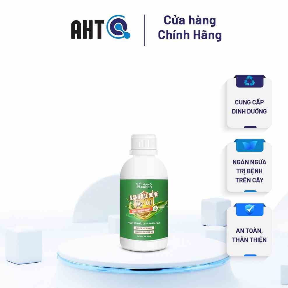 Nano bạc đồng Nano Xgreen cung cấp dưỡng chất, tăng đề khoáng, hỗ trợ cho cây có triệu chứng vàng lá, thối rễ 100ml