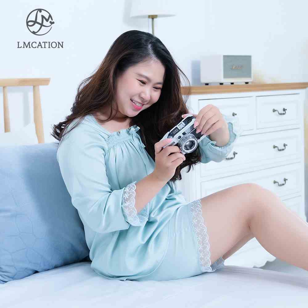 [Mã BMLTB35 giảm đến 35K đơn 99K] Đồ Bộ Mặc Nhà LMcation Queen - Áo Tay Lửng & Quần Đùi Ren - Bạc Hà