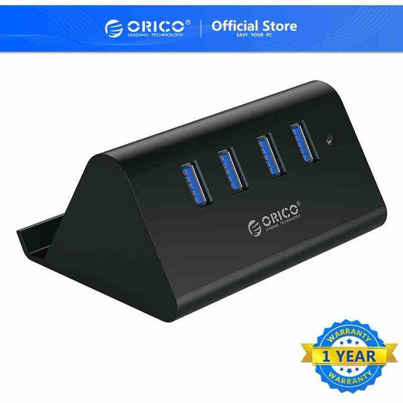 Bộ chuyển đổi Hub Orico chia 4 cổng Usb 3.0 tốc độ cao tích hợp giá đỡ Shc-u3 cho máy tính bảng/điện thoại/Laptop/PC
