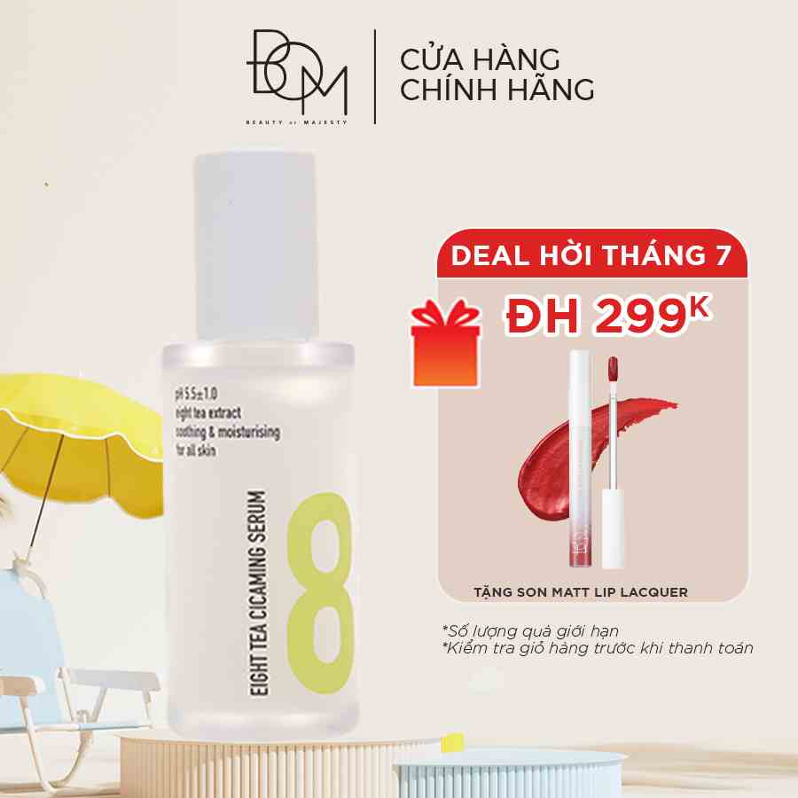 [Mã BMLTB35 giảm đến 35K đơn 99K] Serum Cấp Ẩm Và Phục Hồi Da Chiết Xuất Từ Rau Má Bom Eight Tea 38ml