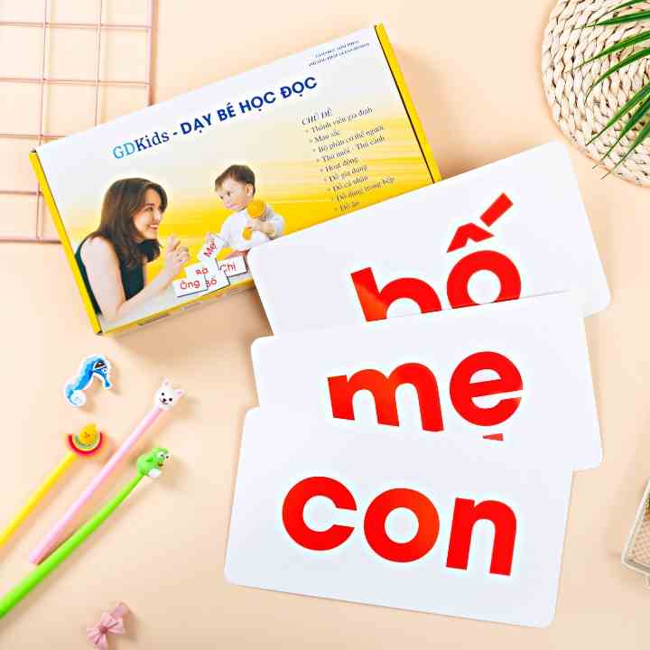 [Mã BMLTB35 giảm đến 35K đơn 99K] Flashcard GDkids Dạy Bé Học Đọc Theo Phương Pháp Glenn Doman ( 100 Thẻ )