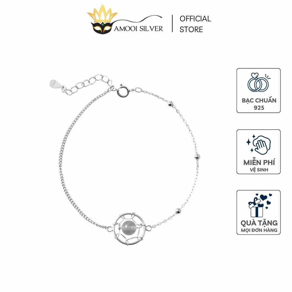 [Mã BMLTB35 giảm đến 35K đơn 99K] Lắc tay bạc S925 dream catcher lưới - Amooi Silver AT108