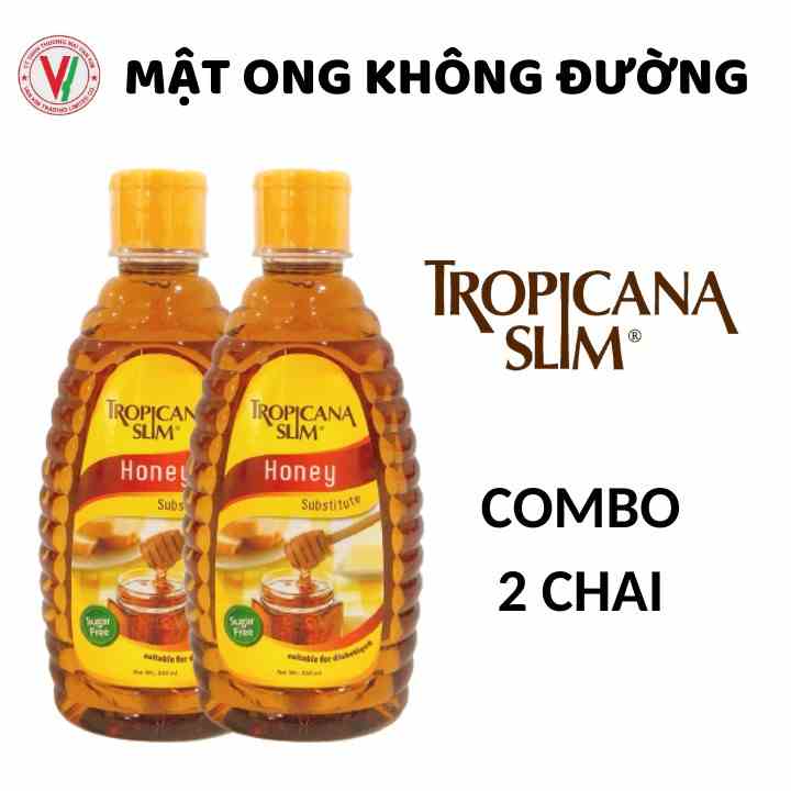 [COMBO 2] Mật ong ăn kiêng không đường Tropicana Slim Honey 350ml - Sản phẩm phù hợp với ăn kiêng. người đái tháo đường