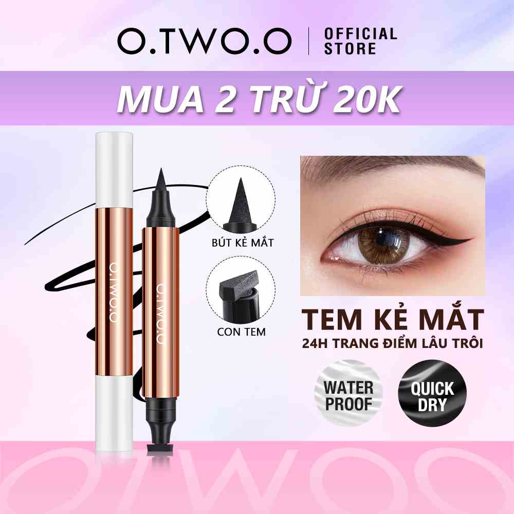 Kẻ mắt O.TWO.O 20g 2 đầu nhanh khô chống thấm nước