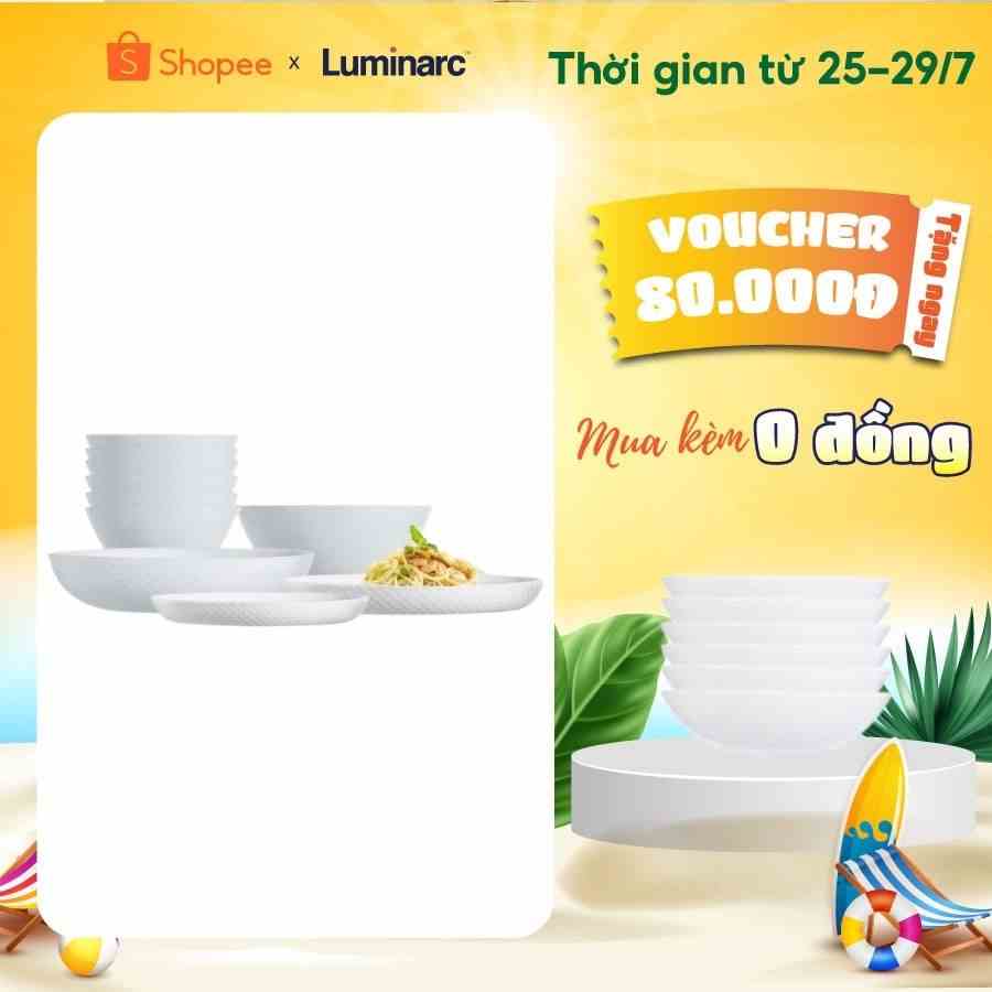 Bộ bàn ăn tô chén đĩa 12 món Luminarc Diwali Precious LUDIPR12M