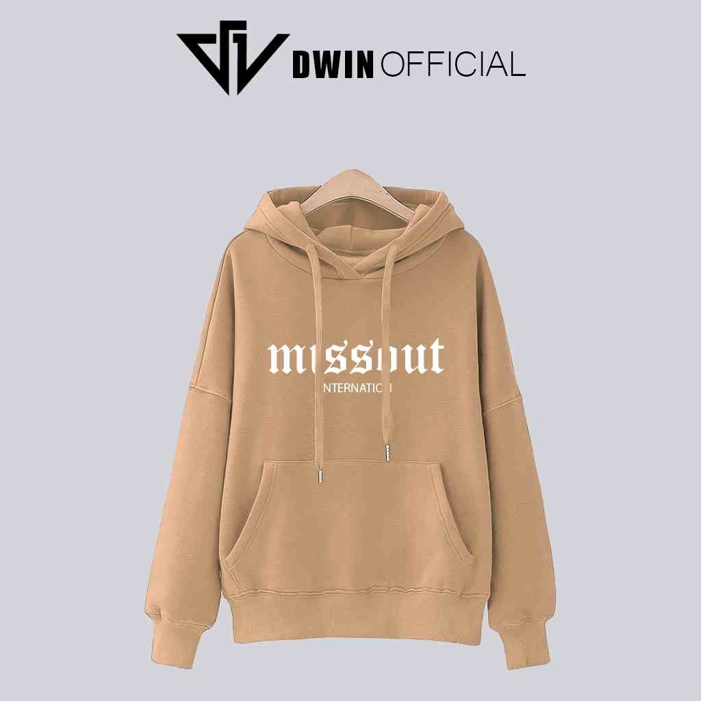 Áo hoodie Missout nỉ unisex DWIN basic nam nữ form rộng oversize local brand SP00076