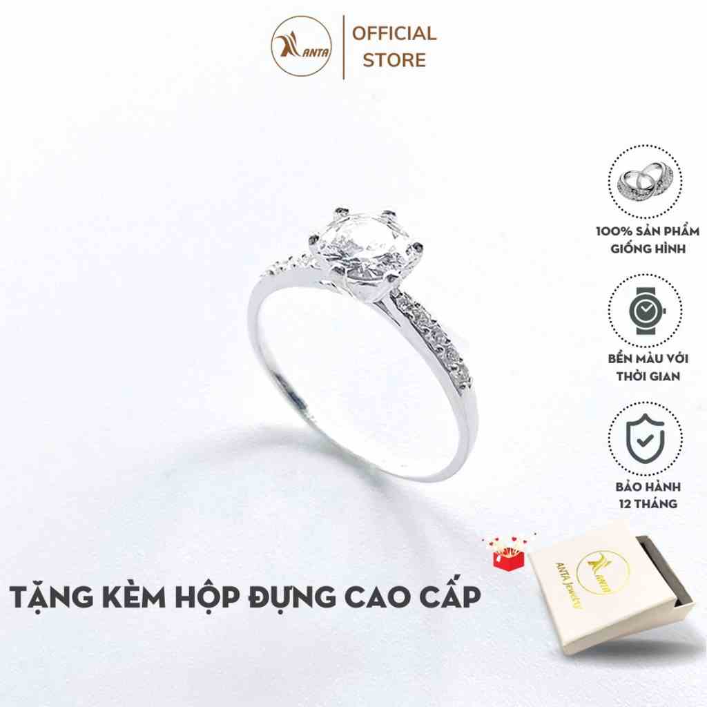 [Mã BMLTB35 giảm đến 35K đơn 99K] Nhẫn bạc nữ ATJ9037 nhẫn nữ 1 hàng đá ANTA Jewelry