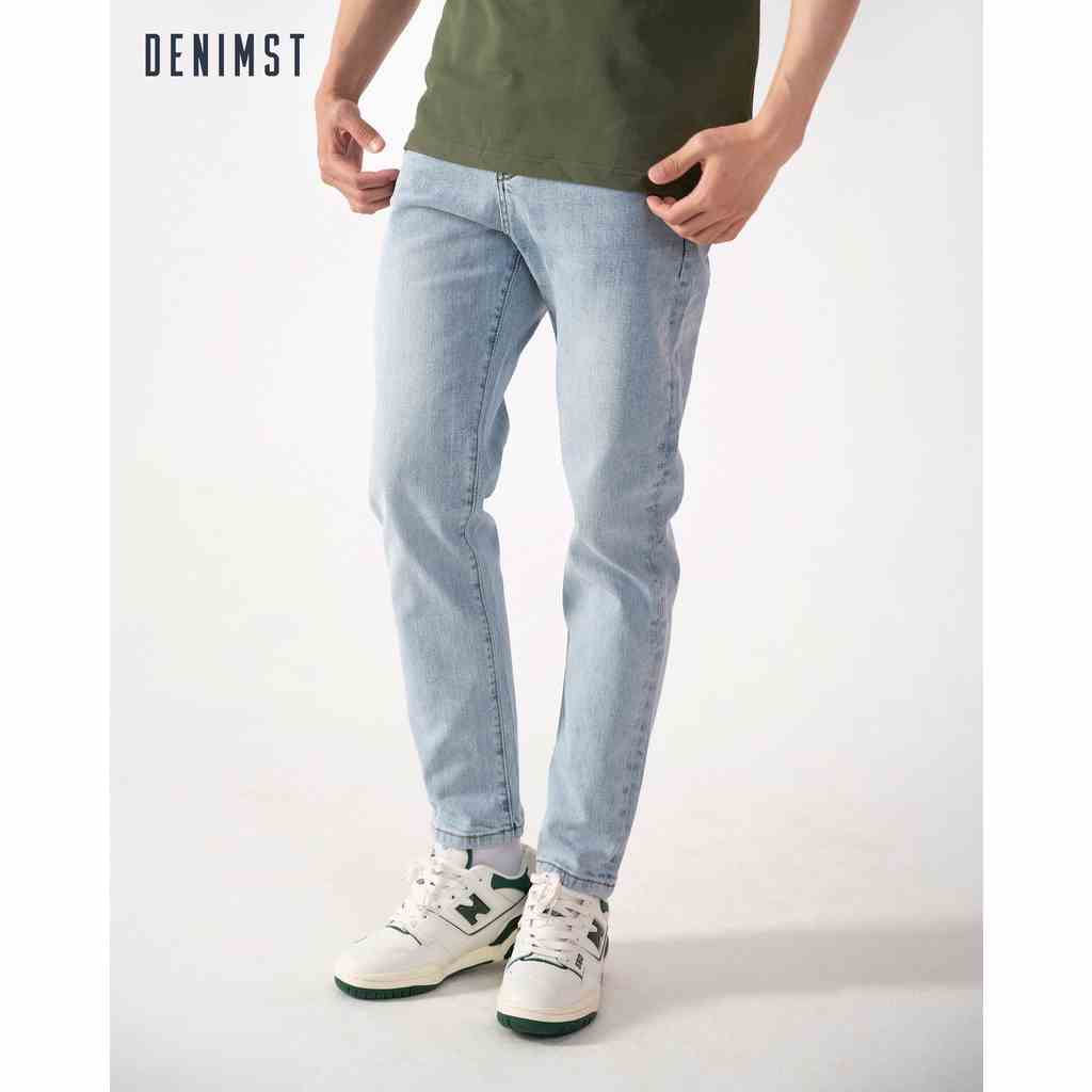 Quần Jeans Nam Xanh Bạc Cao Cấp DENIMST 7322 Dáng Carrot Fit