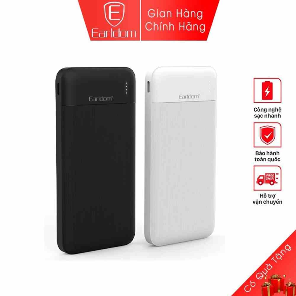 Pin sạc dự phòng 10000mah 20000mah Earldom PB49 hỗ trợ sạc nhanh chống cháy nổ