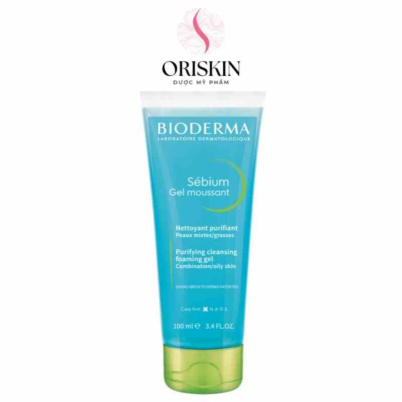 Bioderma Gel Rửa Mặt Tạo Bọt Da Dầu Nhạy Cảm Sebium Gel Moussant 100ml