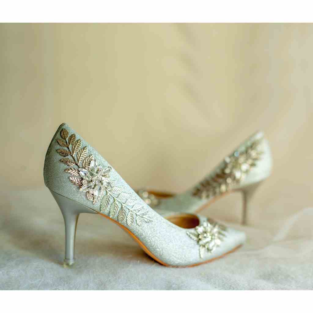 [Mã BMLTB35 giảm đến 35K đơn 99K] GIÀY CƯỚI - GIÀY CÔ DÂU BEJO H51 HOA ĐÁ - WEDDING SHOES