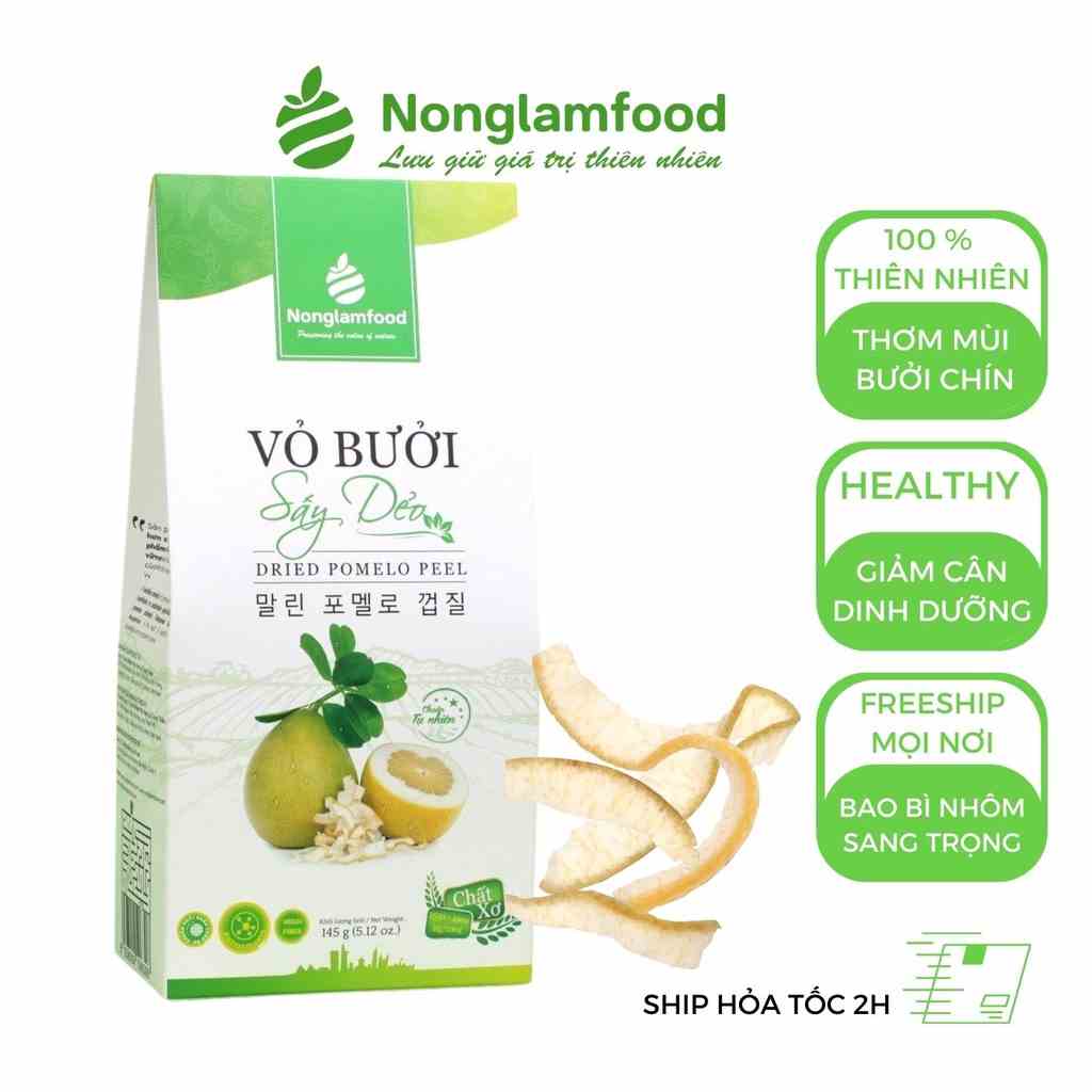 Vỏ bưởi sấy dẻo Nông Lâm Food, đồ ăn vặt healthy