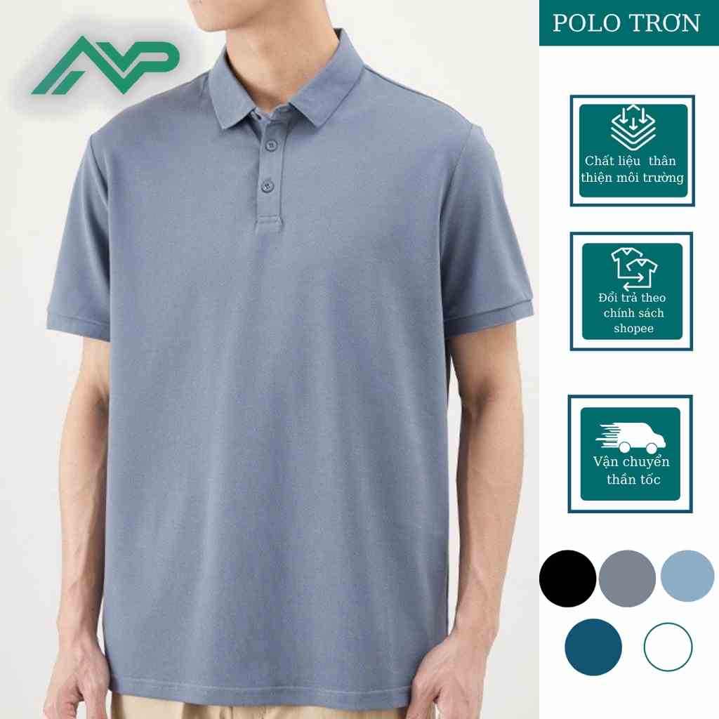 Áo thun nam polo cổ bẻ NPV ngắn tay vải cotton không nhăn không xù cao cấp trẻ trung