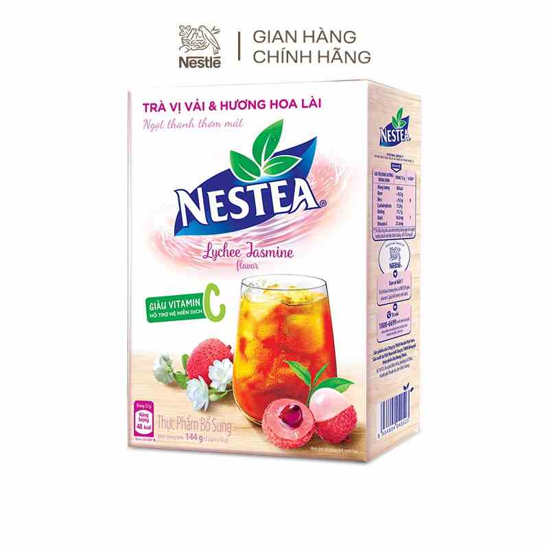 Trà NESTEA vị Vải & Hương Hoa Lài (Hộp 12 gói x 12g)