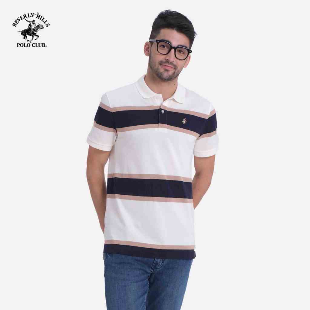 [Mã BMLTB35 giảm đến 35K đơn 99K] Beverly Hills Polo Club - Áo polo Ngắn tay Nam Regularfit Trắng WH- BHPC PMRSS20TL063