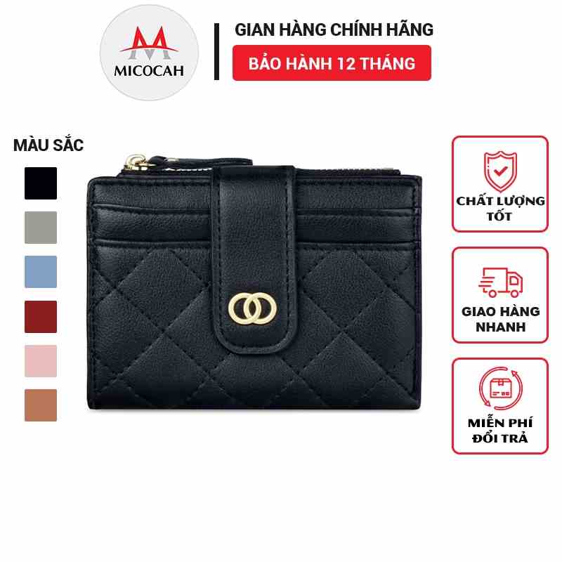 Ví Nữ Ngắn Mini Cầm Tay Đựng Tiền TAILIAN Thời Trang Kẻ Caro Xinh Xắn Da Cao Cấp TL12 - Micocah Mall