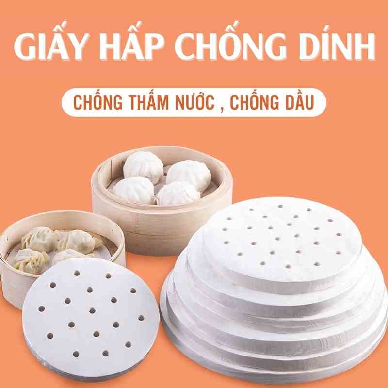 [Mã BMLTB35 giảm đến 35K đơn 99K] Thếp 90 giấy nến CHEF&CHEF đục lỗ size 22cm lót khay nồi chiên không dầu.