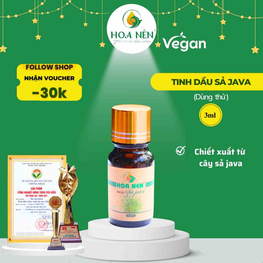 [Mã BMLTB35 giảm đến 35K đơn 99K] TINH DẦU SẢ JAVA 3ML - HOA NÉN - KHỬ MÙI, ĐUỔI MUỖI