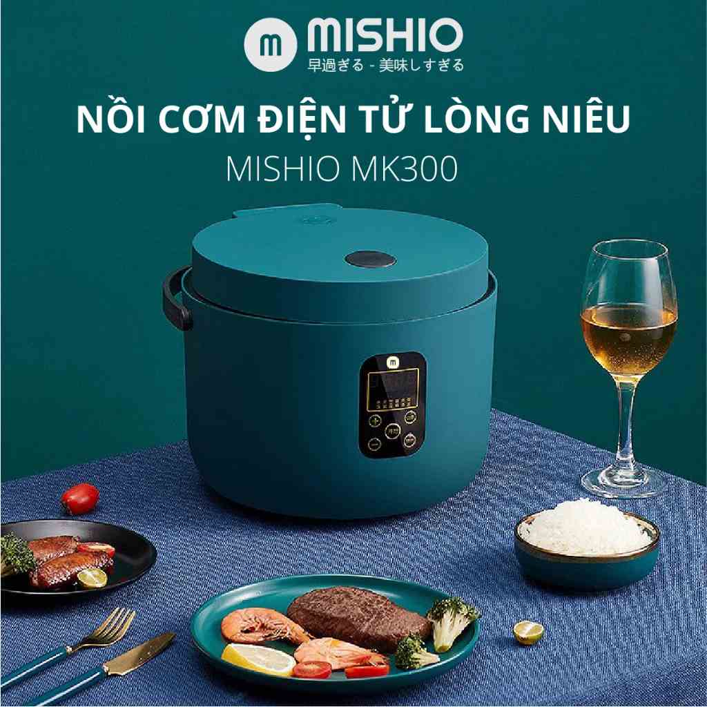 Nồi Cơm Điện Tử Lòng Niêu Mishio MK300 1.2L