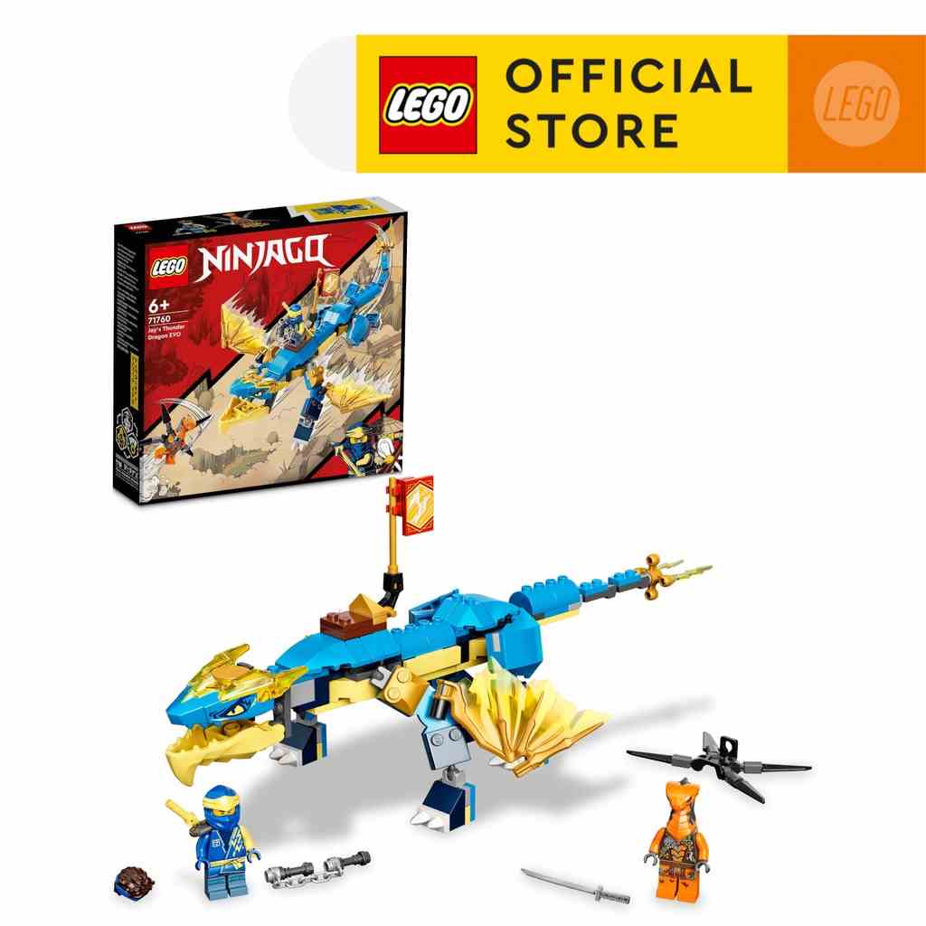 [Mã LIFEMC06CBAU giảm 50k đơn 350k] LEGO Ninjago 71760 Rồng thần sấm sét của Jay (140 chi tiết)