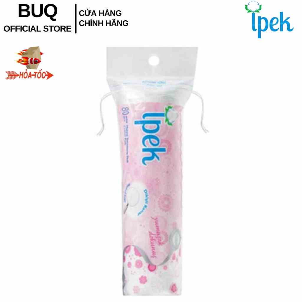 Bông Tẩy Trang Ipek 80 Miếng Cotton Pads Thỗ Nhĩ Kỳ