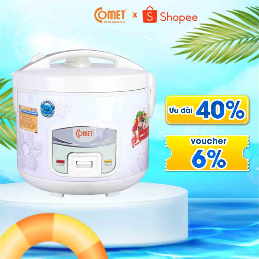 [Mã ELCMVIP1 giảm 10% đơn 699K] Nồi cơm điện 1.8L COMET - CM8018