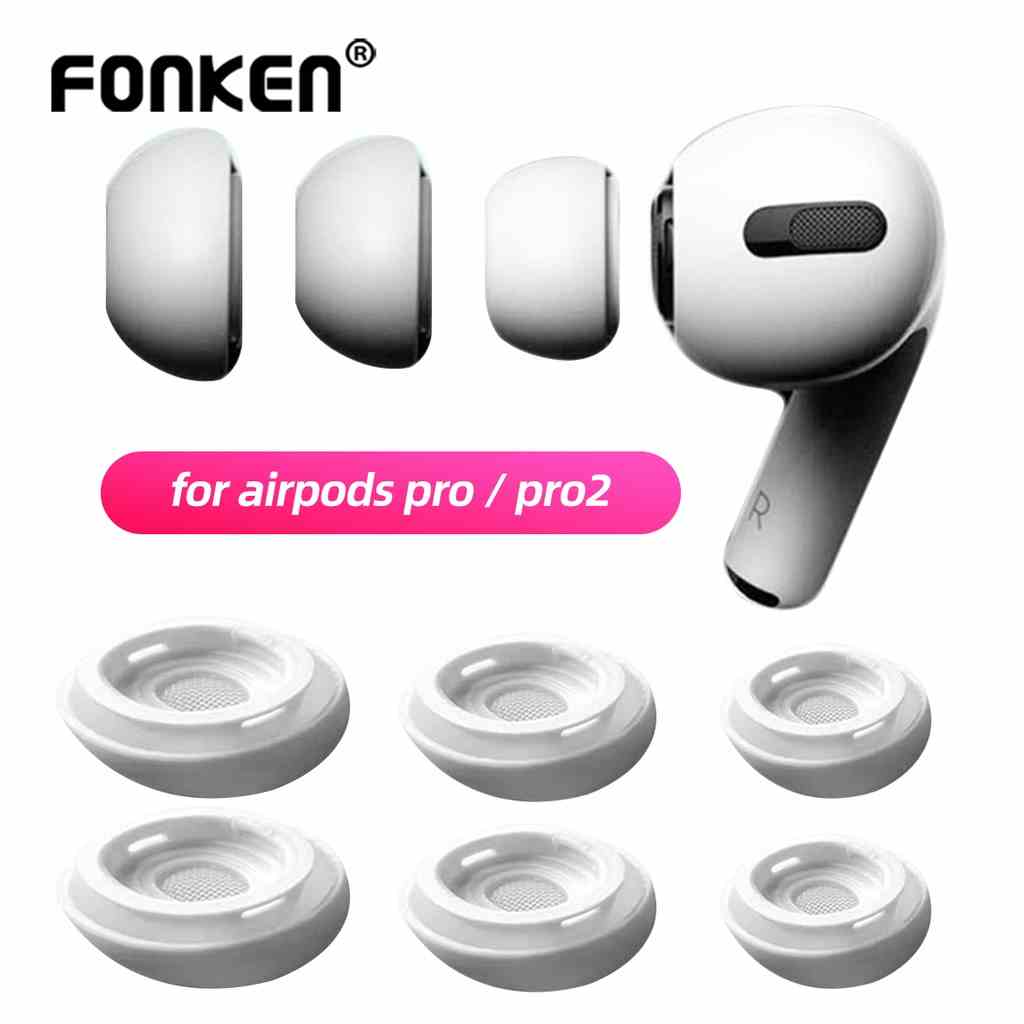 Cặp đầu bọc tai nghe FONKEN bằng silicon mềm thích hợp cho Apple Airpods Pro / Pro 2