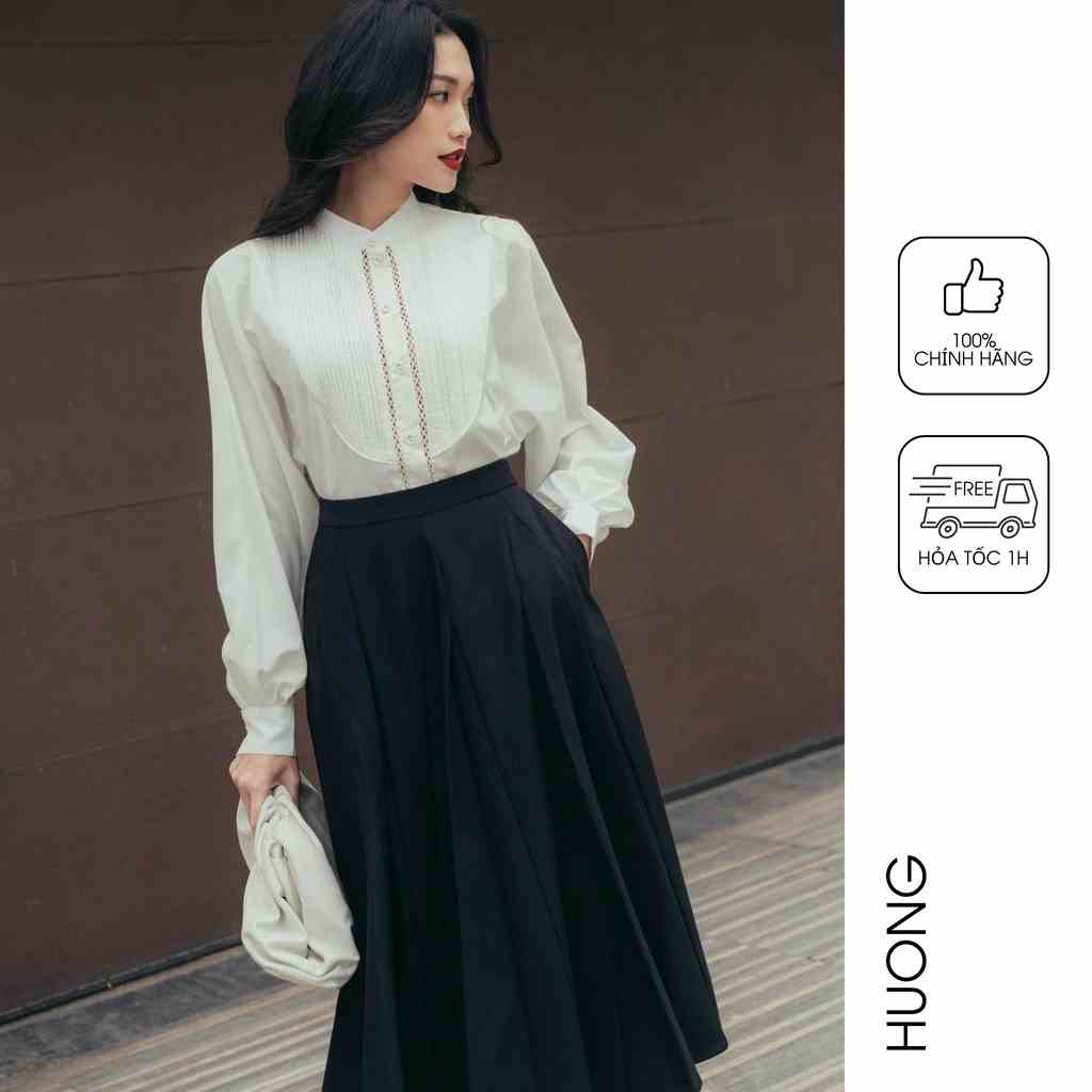 Chân váy midi dáng dài can múi HUONG BOUTIQUE HBZ359